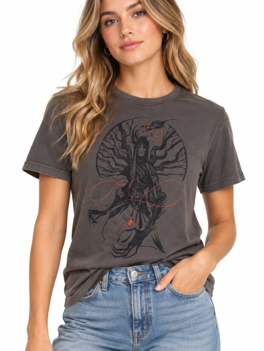 Critical Role Laudna Graphic Tee Dark Gray Size L | D&D Campaign 3 T-Shirt
